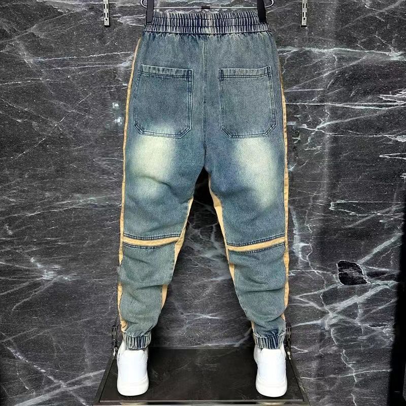 2024 New Harem Pants Spliced C – обзор и цена Streetwear Brand Denim