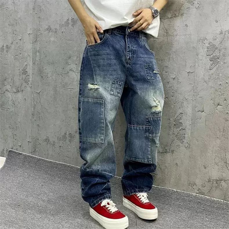 Brand Splicing Jeans Autumn Fa – обзор и цена Streetwear Brand Denim