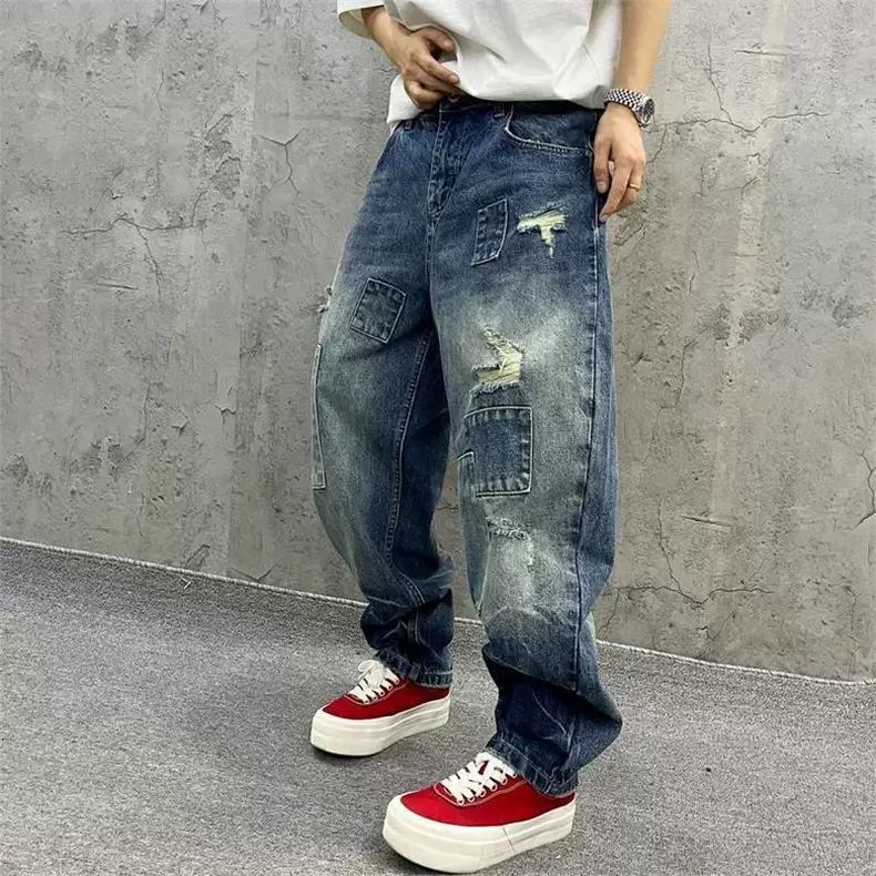 Brand Splicing Jeans Autumn Fa – обзор и цена Streetwear Brand Denim