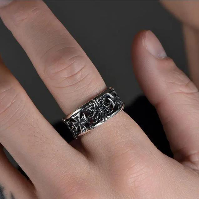 Retro Eternal Vine Cross Punk  – обзор и цена Chrome Hearts Ring