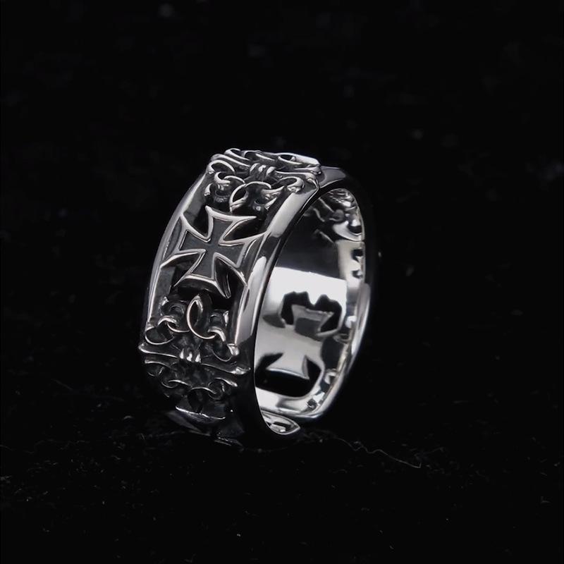 New retro cross hip-hop punk s – обзор и цена Chrome Hearts Ring