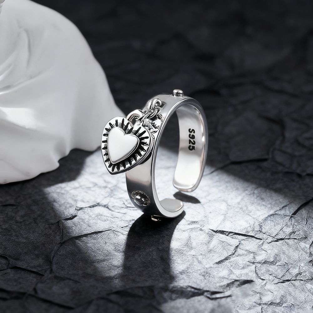 925 Sterling Silver Heart ​Adj – обзор и цена Chrome Hearts Ring