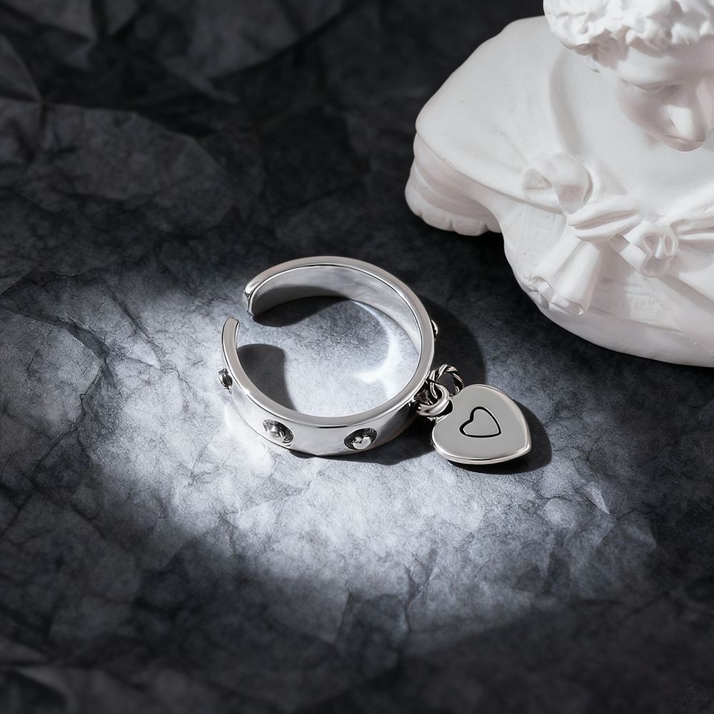 925 Sterling Silver Heart ​Adj – обзор и цена Chrome Hearts Ring