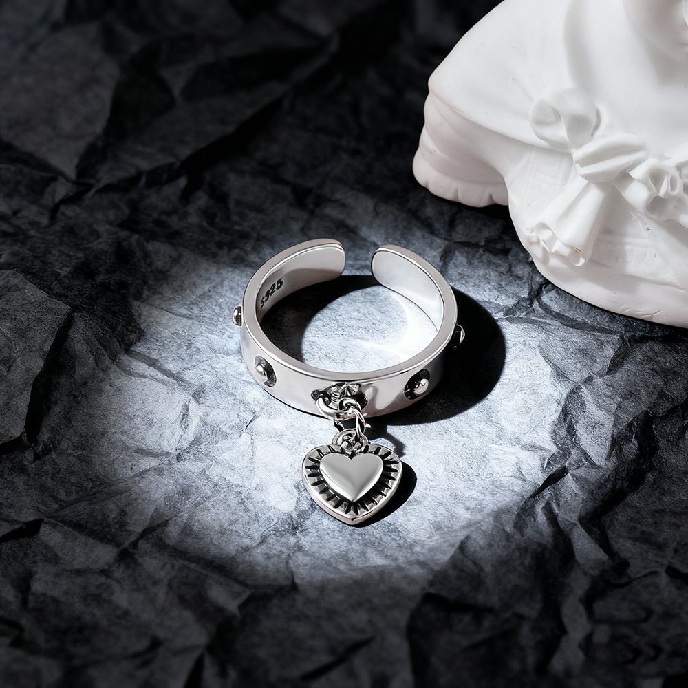 925 Sterling Silver Heart ​Adj – обзор и цена Chrome Hearts Ring