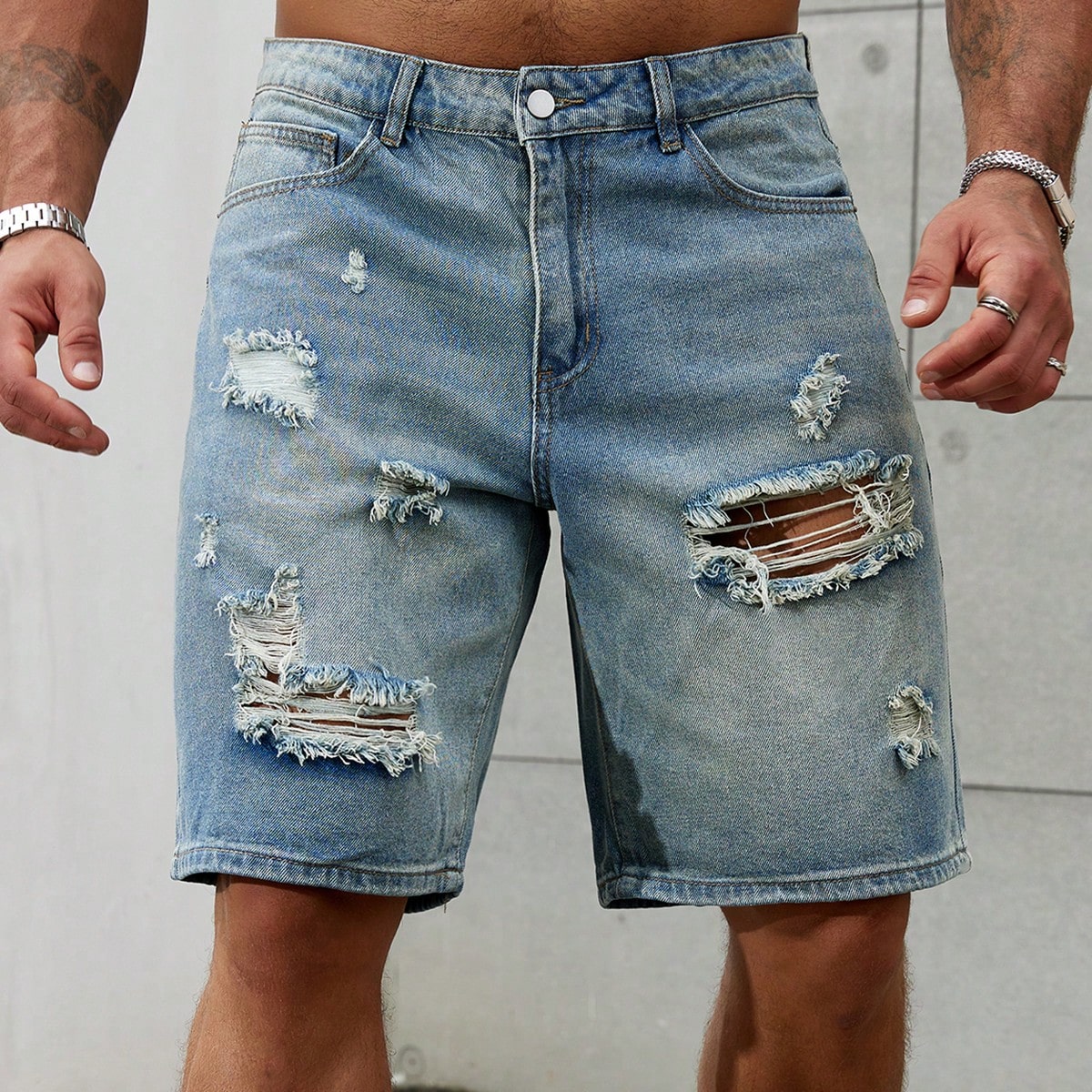 New Fashion Mens Ripped Short  – обзор и цена Streetwear Brand