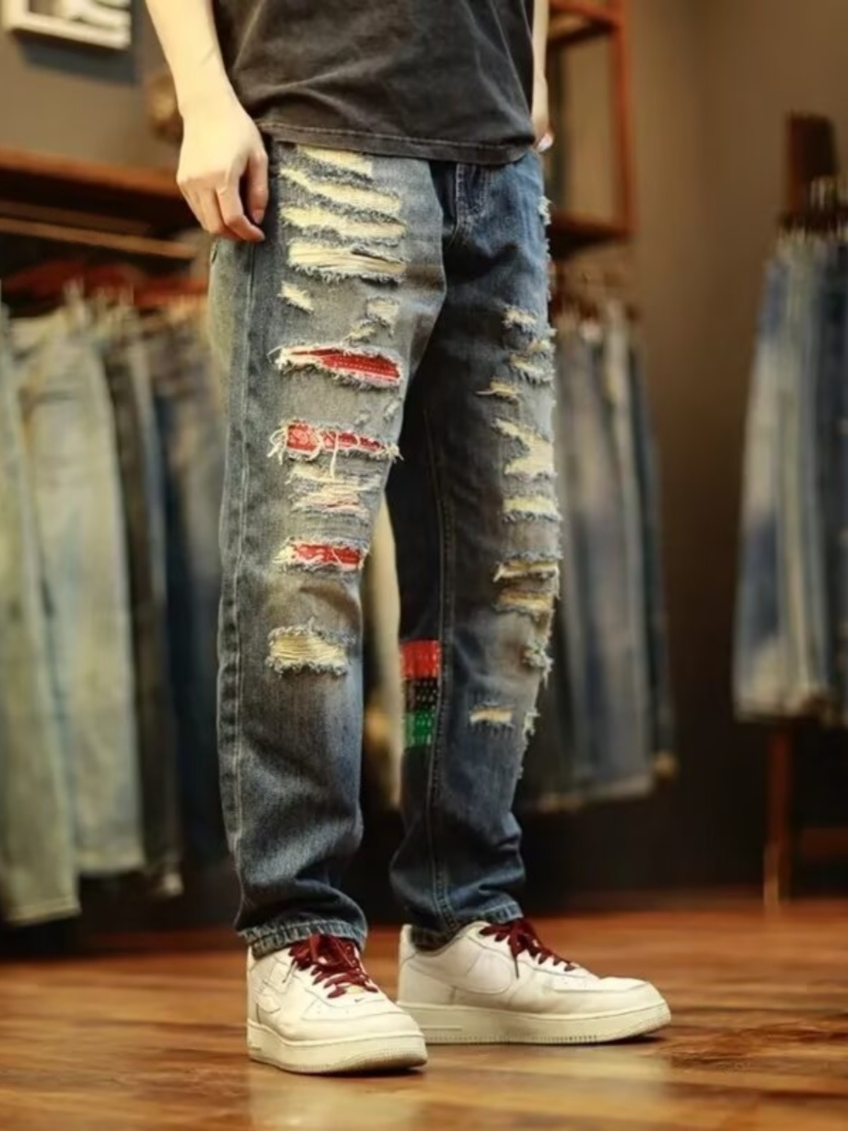 Trendy Brand Men's Loose Strai – обзор и цена Streetwear Brand Denim