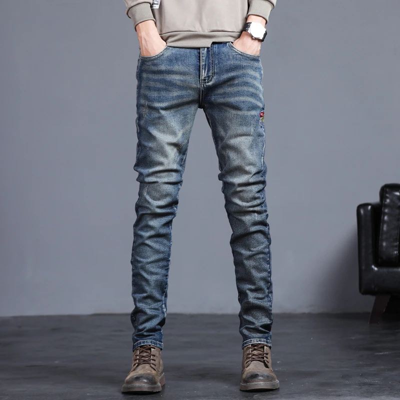 Men's Fashion Vintage Jeans Au – обзор и цена Streetwear Brand Denim